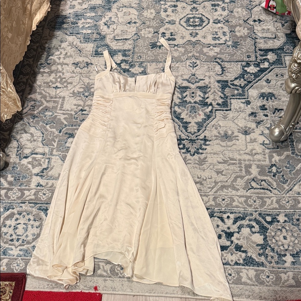 Laundry By Shelli Segal Cream High Low Dress